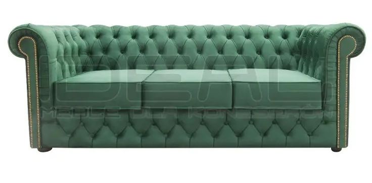 sofa chesterfield welur z funkcją spania